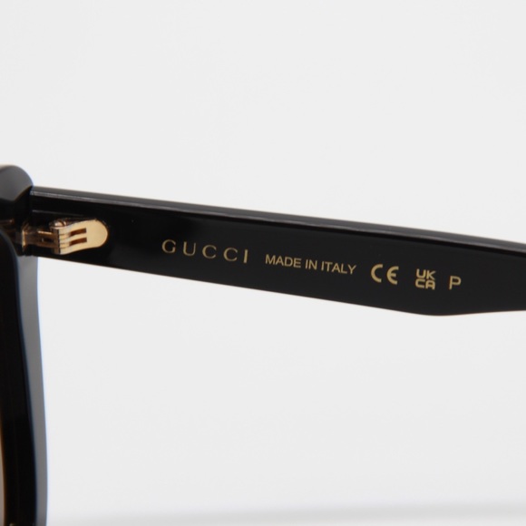 NEW GUCCI GG1169S 001 WOMEN BLACK BROWN SUNGLASSES - Picture 13 of 15